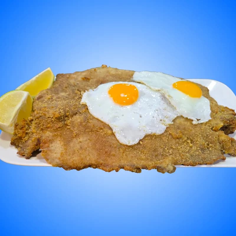 Milanesa a caballo para 2/p